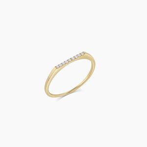 Gorjana Diamond Bar 14k Gold Ring